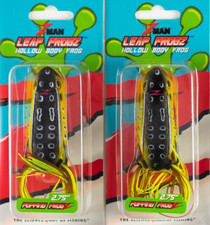 (LOT OF 2) Z-MAN LEAP FROGZ POPPING FROGZ 2.75" LFPL-02 BROWN LEOPARD BP9304