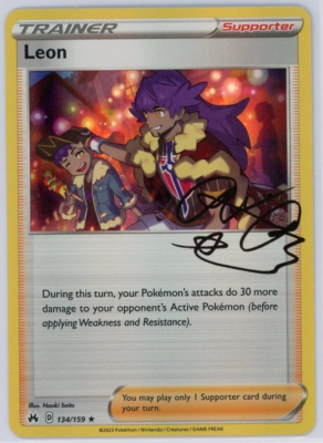 Pokemon TCG Leon 134/159 Crown Zenith Holo Rare | eBay
