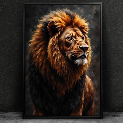   Wandbild, Wütender Löwe, Tier Kunst Animal Acrylglas, Leinwand, Poster BILDER