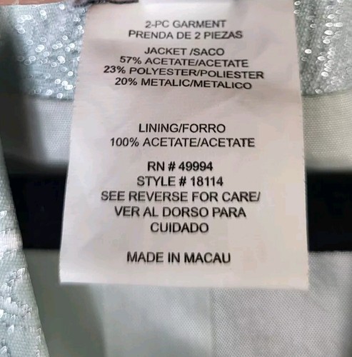 Blazer R&M Richards por Karen Kwong Como Nuevo Azul Aqua Brillante 16P Pequeño Traje Chaqueta - Imagen 5 de 9