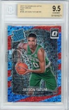Jayson Tatum 2017-18 Panini Optic Red Fast Break Rookie Card /85 #198 BGS 9.5