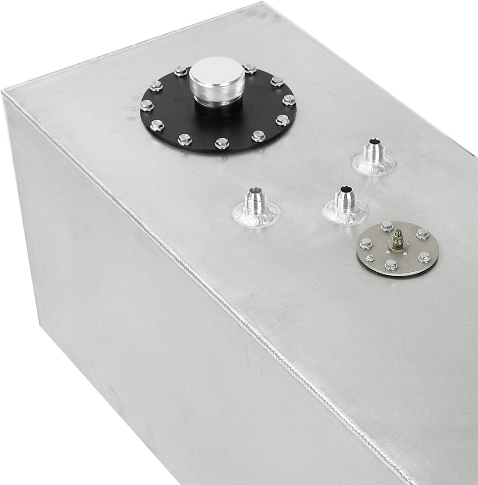 19 Gallon 72L Slim Race Fuel Cell Gas Tank w/ Level Sender Top-Feed Aluminum Foto 4 de 4