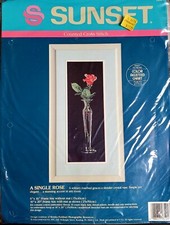 Dimensions Sunset 1990 "A Single Rose" Counted Cross Stitch No.13521