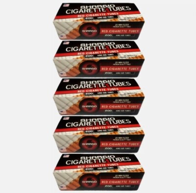Shargio Cigarette Tubes For Sale Shargio Full Flavor Cigarette Tubes (King  Size, Red)