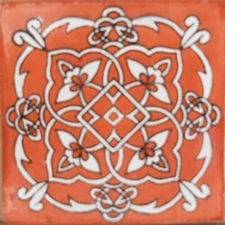 C#105) MEXICAN TILES CERAMIC HAND MADE SPANISH INFLUENCE TALAVERA MOSAIC ART