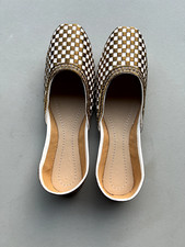 Indian Punjabi Pakistani Ethnic Traditional Women Khussa Flat Shoes Juti US 9