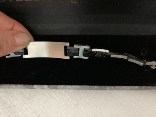 Man Stainless Steel Bracelet With Prayer And Cross. - Picture 4 of 6