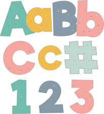 Carson Dellosa 219-Piece We Belong Cutout Letters, 4" Pastel Upper and Lowercase