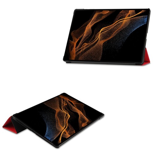 Hülle für Galaxy Tab S10 Ultra/S9 Ultra Bizon Flip Case Cover Tasche Etui Rot - Bild 2 von 6