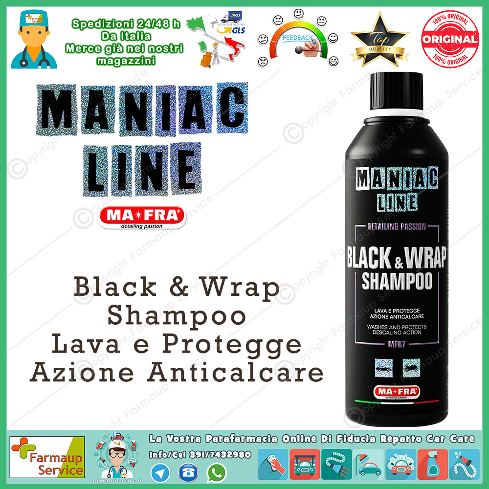 Mafra Maniac Line Black & Wrap Shampoo 500ml - Anti-Limescale MF87