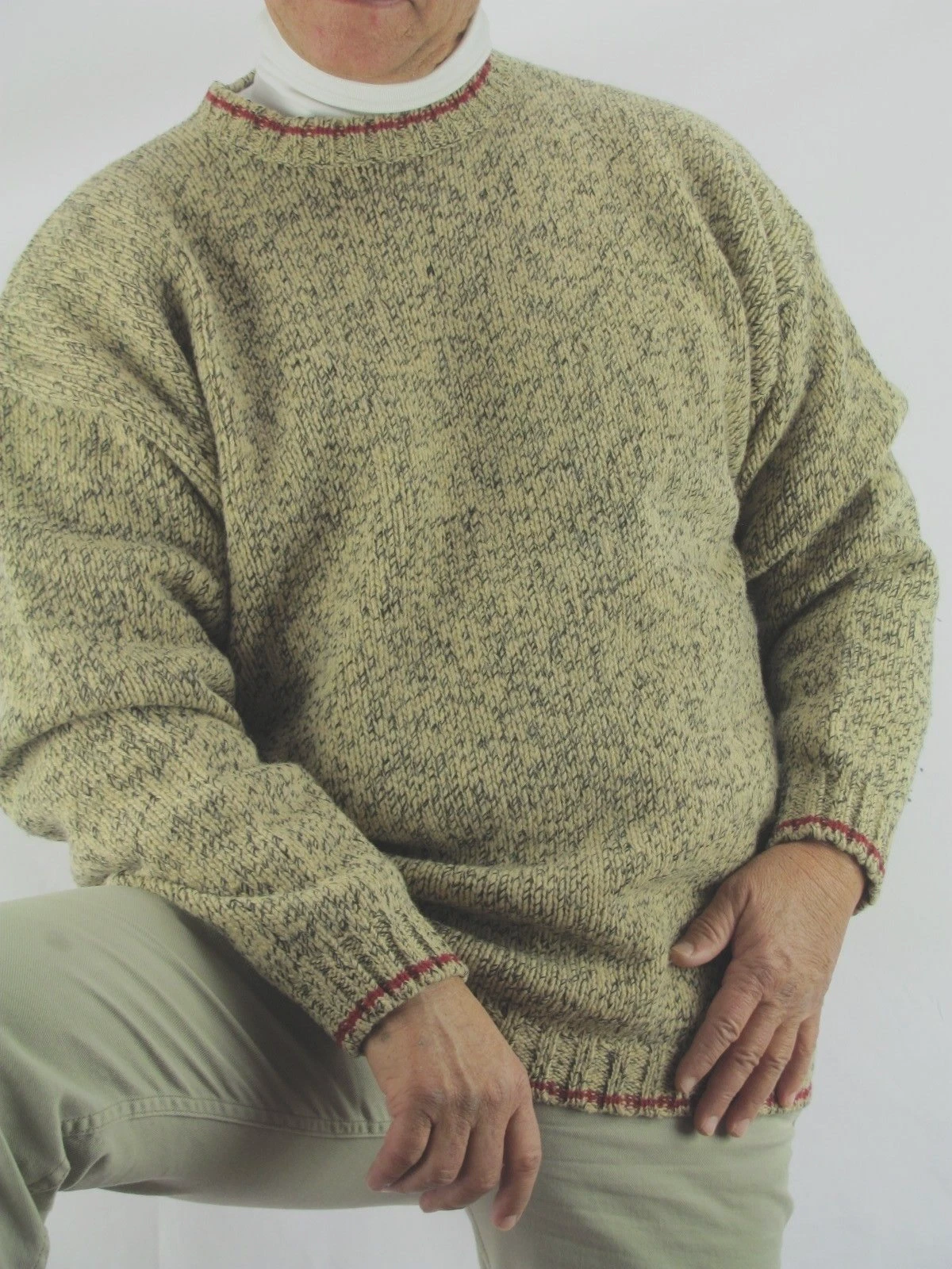 Eddie Bauer Legends Vintage Regg Wool Crew Neck Sweater Men's Large (RWS)