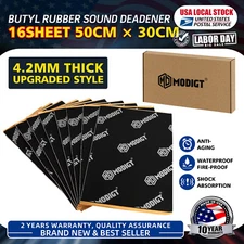 16Sheets 26Sqft Auto Car Sound Deadening Mat Butyl Auto Sound Deadener 12"x20"
