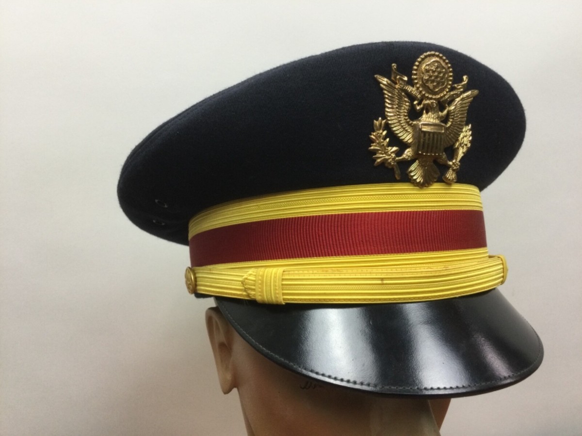 Berkshire DeLuxe Military Vintage Officer Hat 6-7/8 Excellent