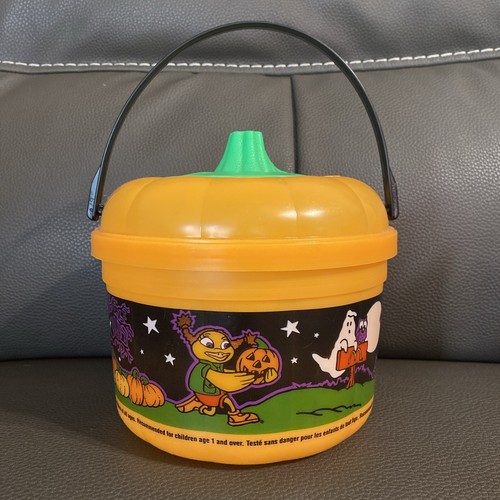 1999 Mcdonald's Vintage Halloween Boo Bucket Happy Meal Grimace Pumpkin