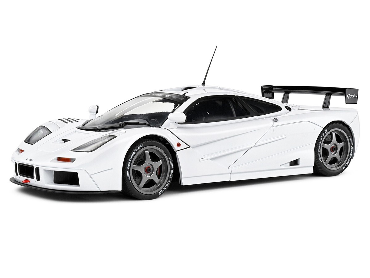 1996 MCLAREN F1 GTR SHORT TAIL WHITE 1/18 DIECAST MODEL CAR BY