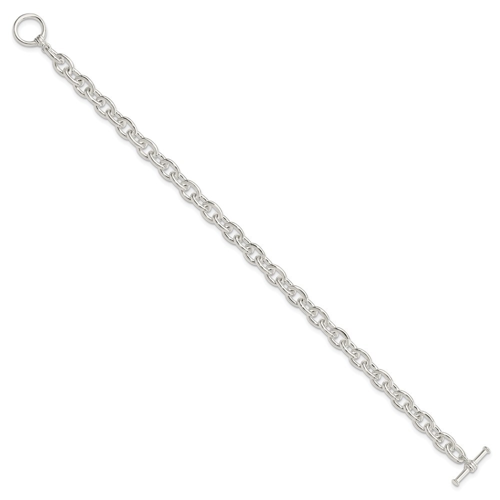 Sterling Silver Toggle Link Chain Bracelet 7.5