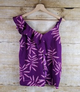 purple flowy tank top