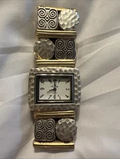 Premier Designs 'Alli' stretch Ladies Matte Gold Tone Finished Watch