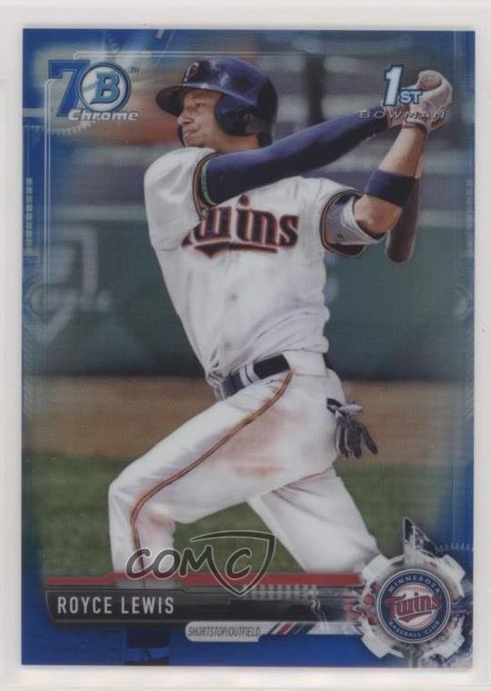 2017 Bowman Draft Chrome Blue Refractor 70th Anniversary /200 Royce Lewis #BDC-1