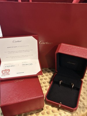Cartier Juste un Clou 18K Rose Gold Hoop Earrings Post Closure Certified