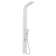 DANUBIO COLONNE DE DOUCHE PANNEAU PLUIE CASCADE MASSAGE ALUMINIUM BLANC