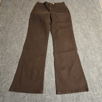 Levi's 512 Denim Jeans Womens Size 8 Brown Boot Cut Stretch 5 Pocket Casual