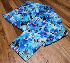 Just Cavalli Jeans Orchid Glitter Blue Floral Print Pants Made in Italy SZ46   