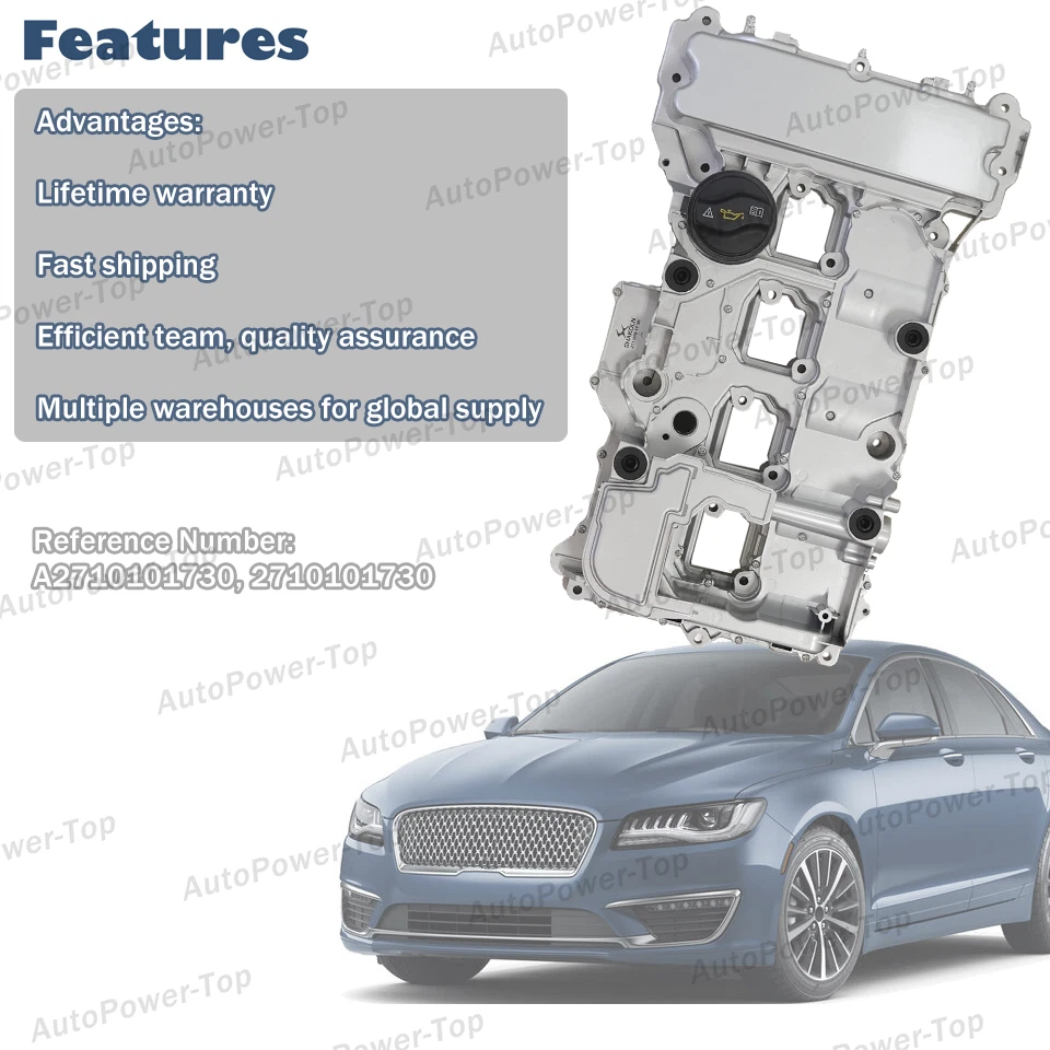 Upgrade Aluminum Valve Cover for 12-15 Mercedes Benz C250 W204 SLK250 R172 1.8L - Image 3 of 4