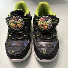 Teenage Mutant Ninja Turtles Toddler Shoes Size 11 Light Up Black / Green NWT