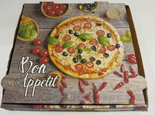 100 Pizzakarton Pizzaboxen 30x30x4 Braun Fresh & Tasty Pizza Box