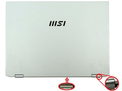 MSI SUMMIT E13 FLIP EVO A11M LCD BACK COVER ASSEMBLY 307-3P1A312-SE0 *DAMAGES*