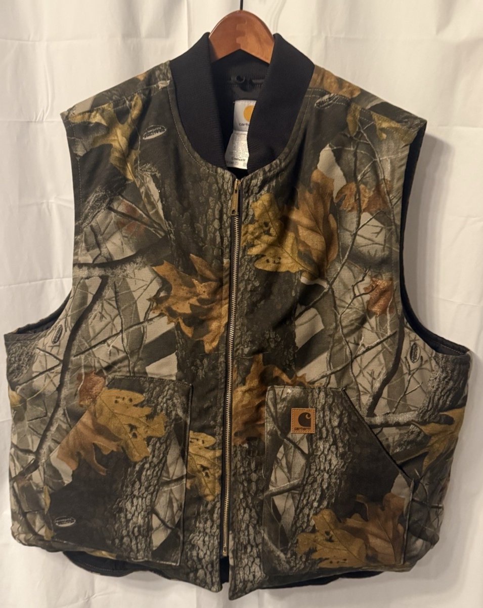 Vintage Carhartt V20 Realtree Camo Vest Men's Size 2XL Arctic