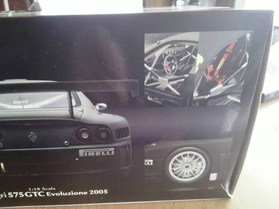kyosho Ferrari 575 GTC Evoluzione 2005 Matte Black 1/18 Minicar - Image 3 of 4