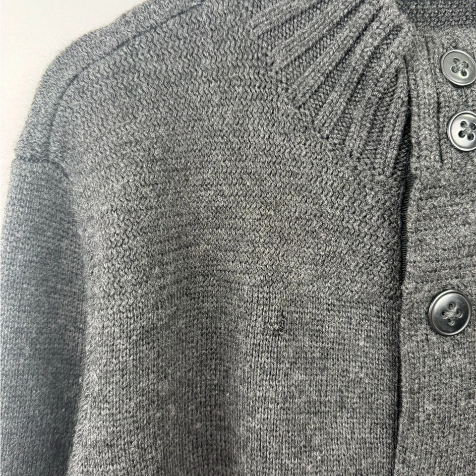 Jaqueta suéter Vince feminina lã cinza tamanho grande - Imagem 3 de 4