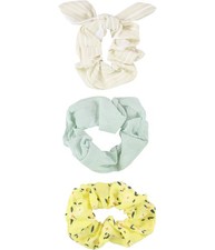 American Eagle Womens Knotted 3-Pack Hair Scrunchie, Yellow