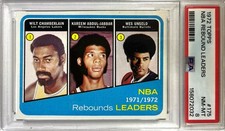1972 Topps Basketball #175 NBA Rebound Leaders FRESH GRADE PSA 8 HOF
