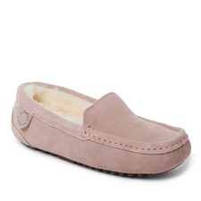 Fireside By Dearfoams Women's Mel Genuine Shearling Moccasin Slipper