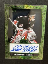 24-25 Leaf Metal Hockey Legends Green Clear Auto BA-DH2 Dominik Hasek 2/5 HOF