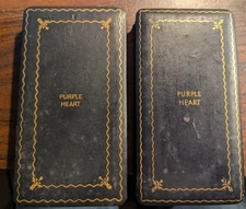 Collection Of 2 US Military Purple Heart Presentation Cases World War II Era