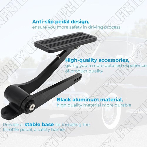 1 x Aluminum Throttle Pedal Repalcement For Chevy Ford, Black - Picture 3 of 5