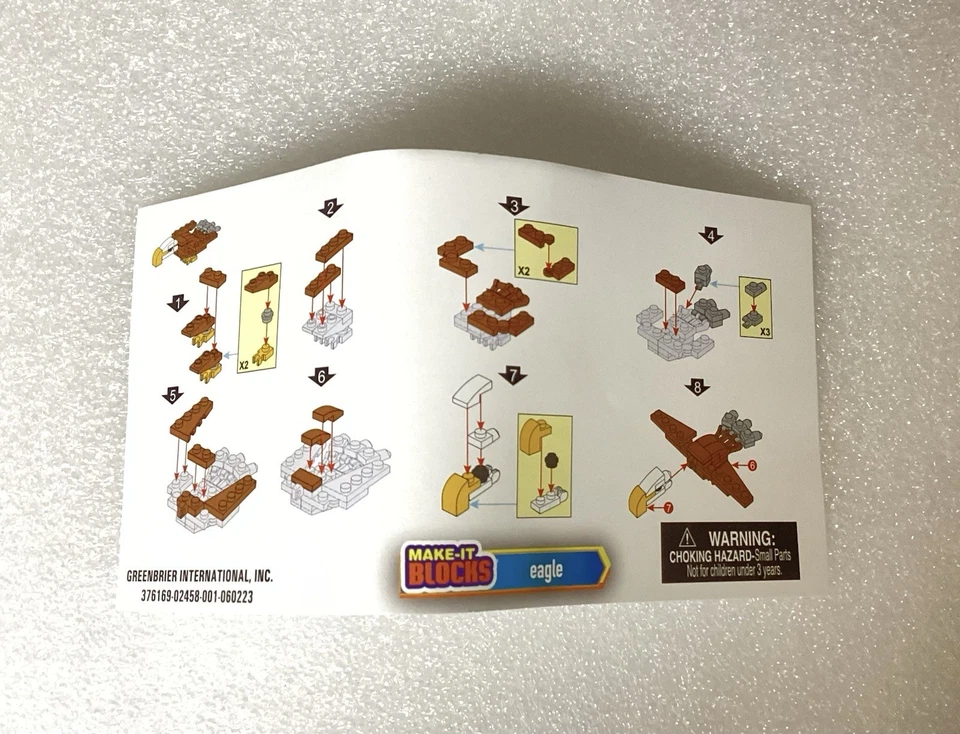 Make-It Blocks Eagle Set 30pc Sealed Bag Open Box Compatible w/ Major Brands - Image 4 of 4