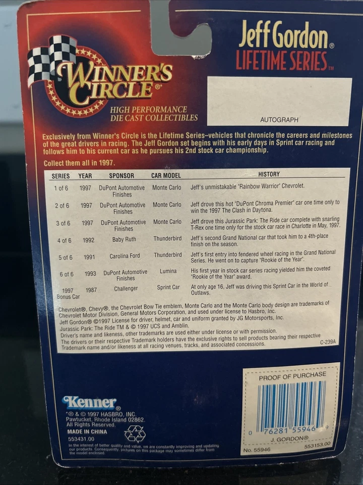 Winners Circle Jeff Gordon 1985 Pro Debut Sprint Car escala 1/64 alto desempenho - Imagem 2 de 3