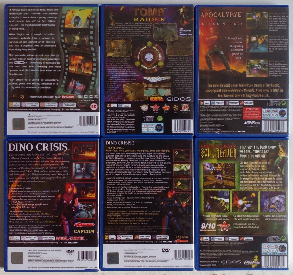 Dino Crisis 1 & 2 Sur PS1 – Fourreau De Protection Inclus