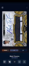 Topps Bunt 25 Tier One 25 - Mark Teixeira Signature Relic Iconic DIGITAL