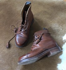 vintage Ralph Lauren leather lace up boots made in England size 5