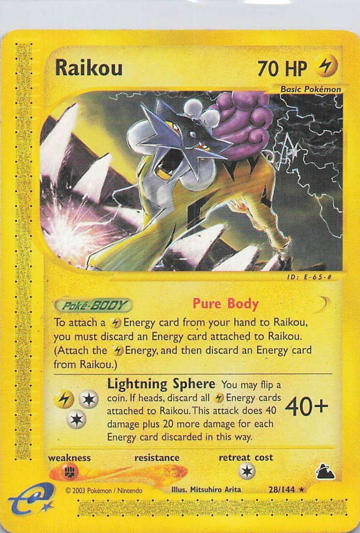 Raikou Rare Skyridge 028/144 MP