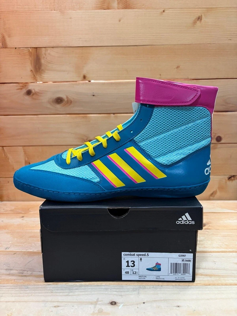 New in box Teal Adidas combat speed 5 wrestling shoes G25907 - Mens size 13 adidas Combat Speed 5 Wrestling Shoes Aqua Teal main image 3