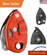 Lightweight Aluminum Belay Device Compatible with 8.5-11mm Ropes for Versatility