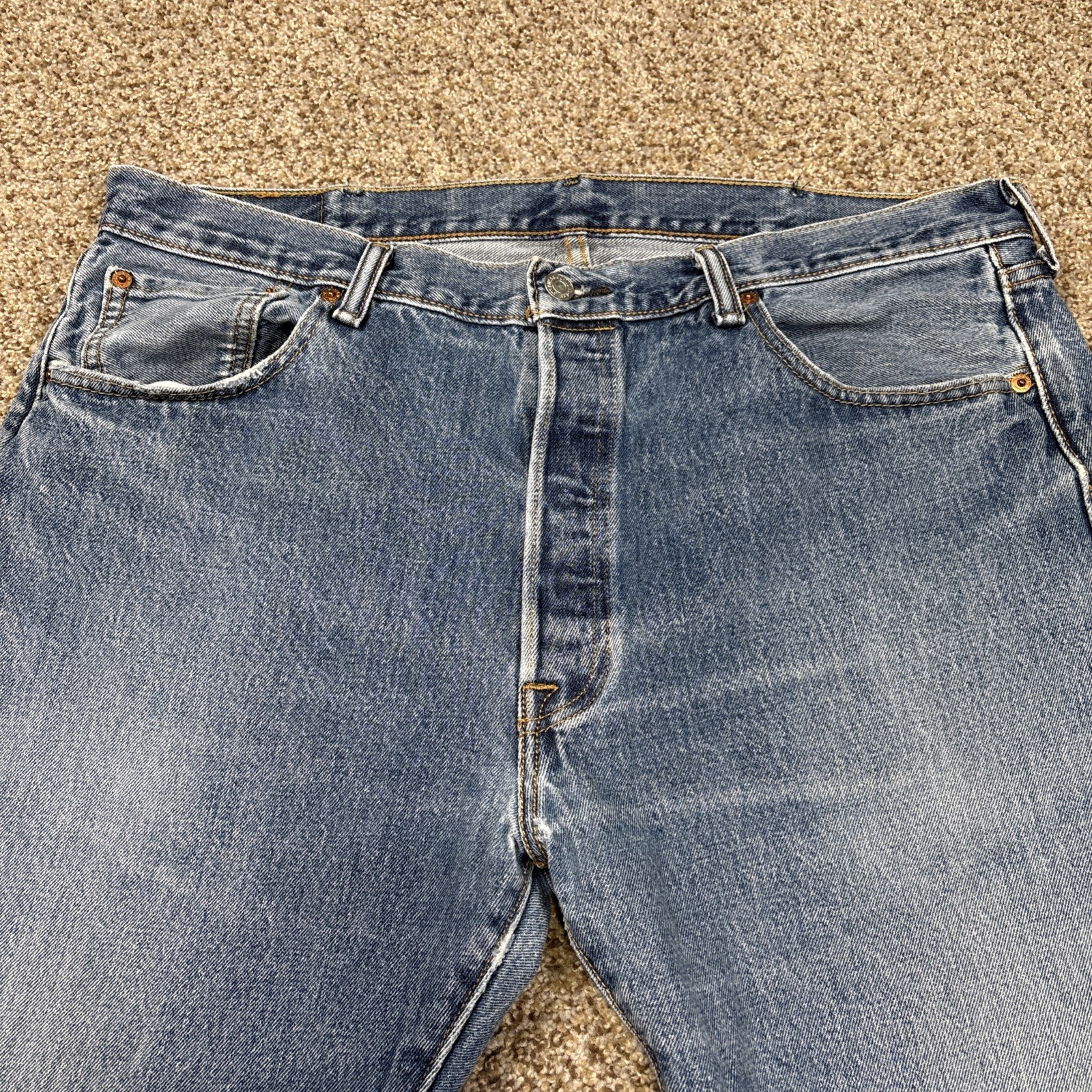 Levis 501 XX Button Fly Jeans Men’s 38 X 29 Distressed - View 2