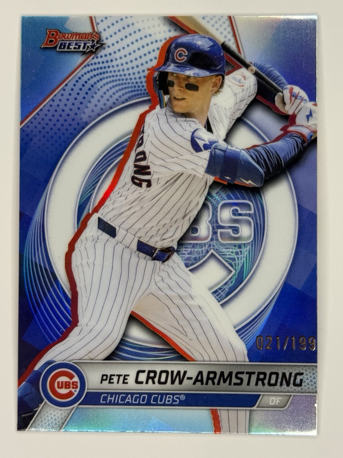 Topps 2024 Bowman's Best Pete Crow-Armstrong Cubs #17 Aqua Lava /199 Rookie